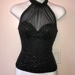 Passionata Gold Metallic dotted Sheer corset top